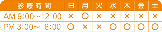 魚津本院　診療日・診療時間